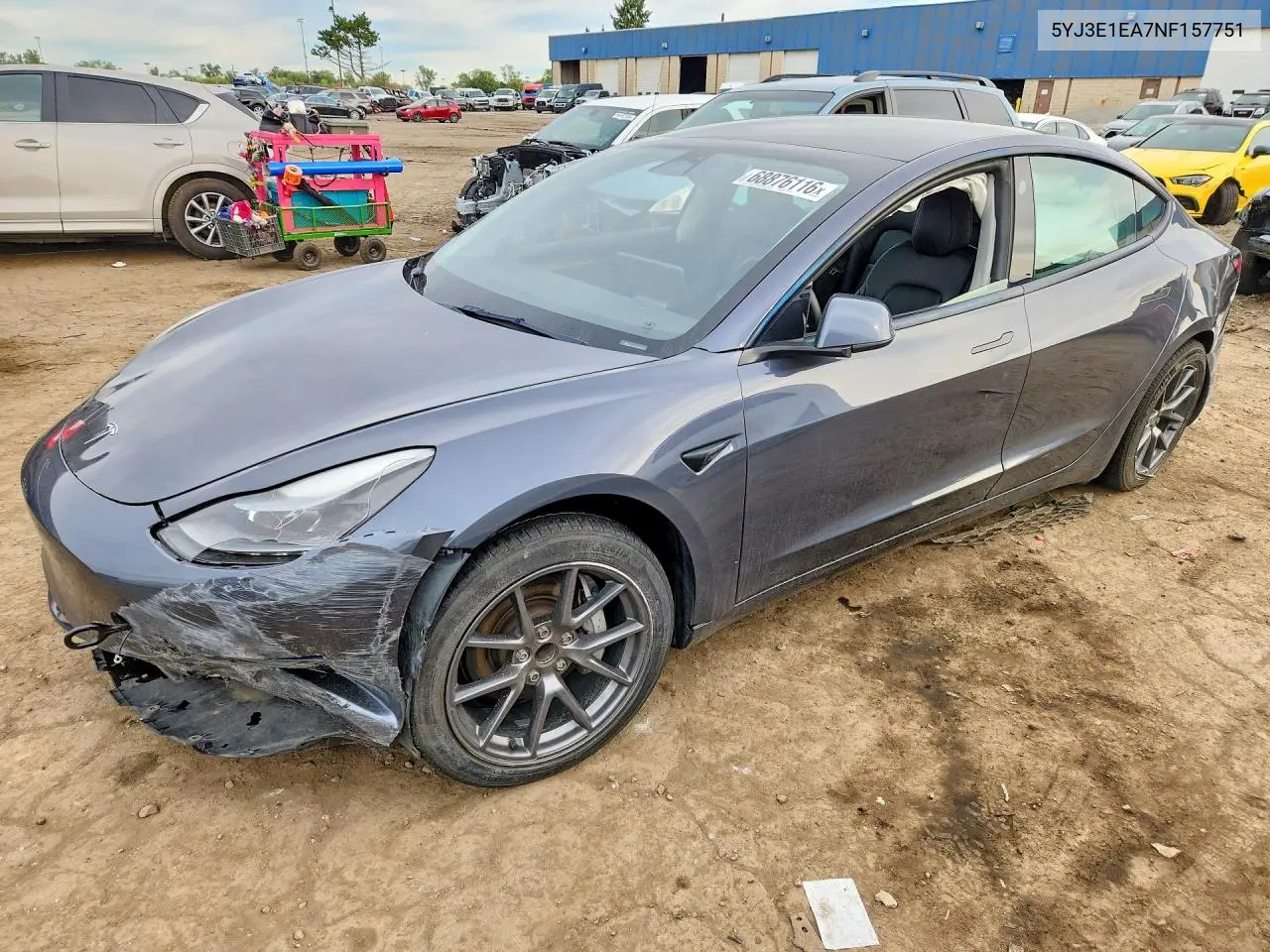 TESLA MODEL 3 2022, VIN 5YJ3E1EA7NF157751