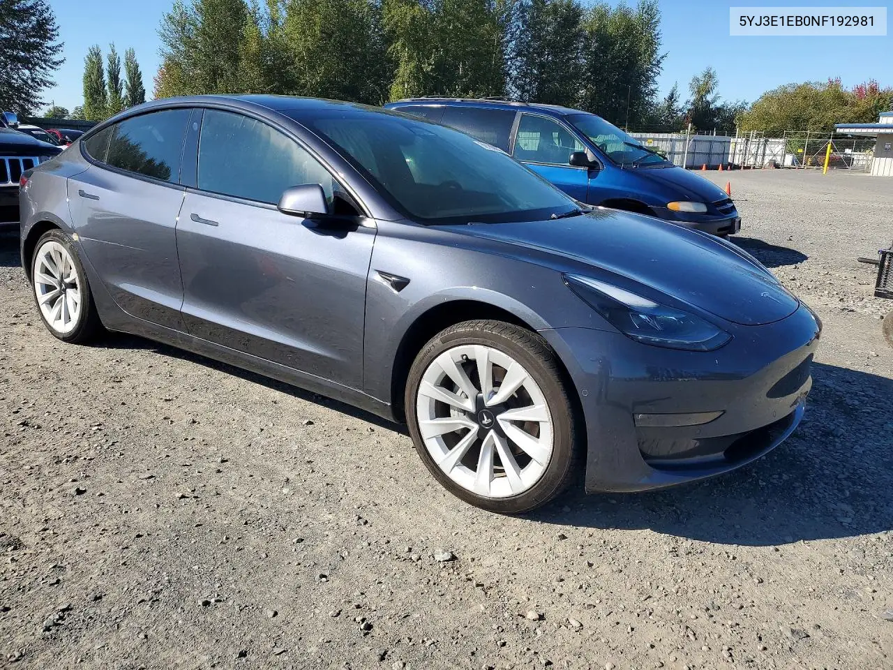 2022 TESLA MODEL 3 VIN 5YJ3E1EB0NF192981 — фото 4