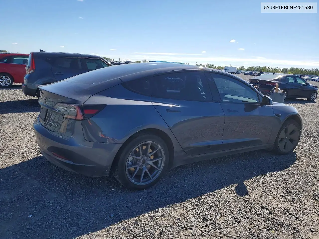 2022 TESLA MODEL 3 VIN 5YJ3E1EB0NF251530 — фото 3