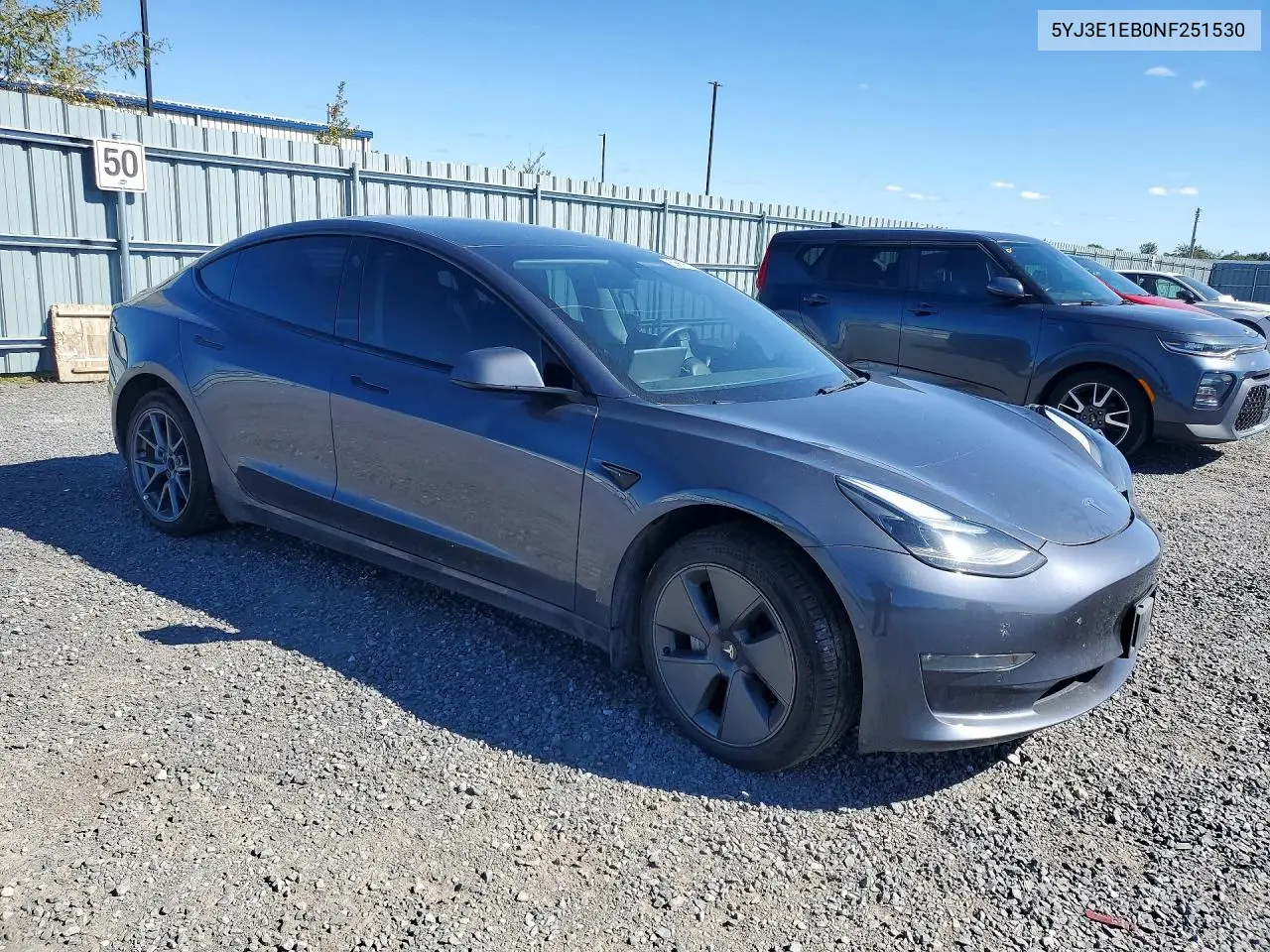 2022 TESLA MODEL 3 VIN 5YJ3E1EB0NF251530 — фото 4
