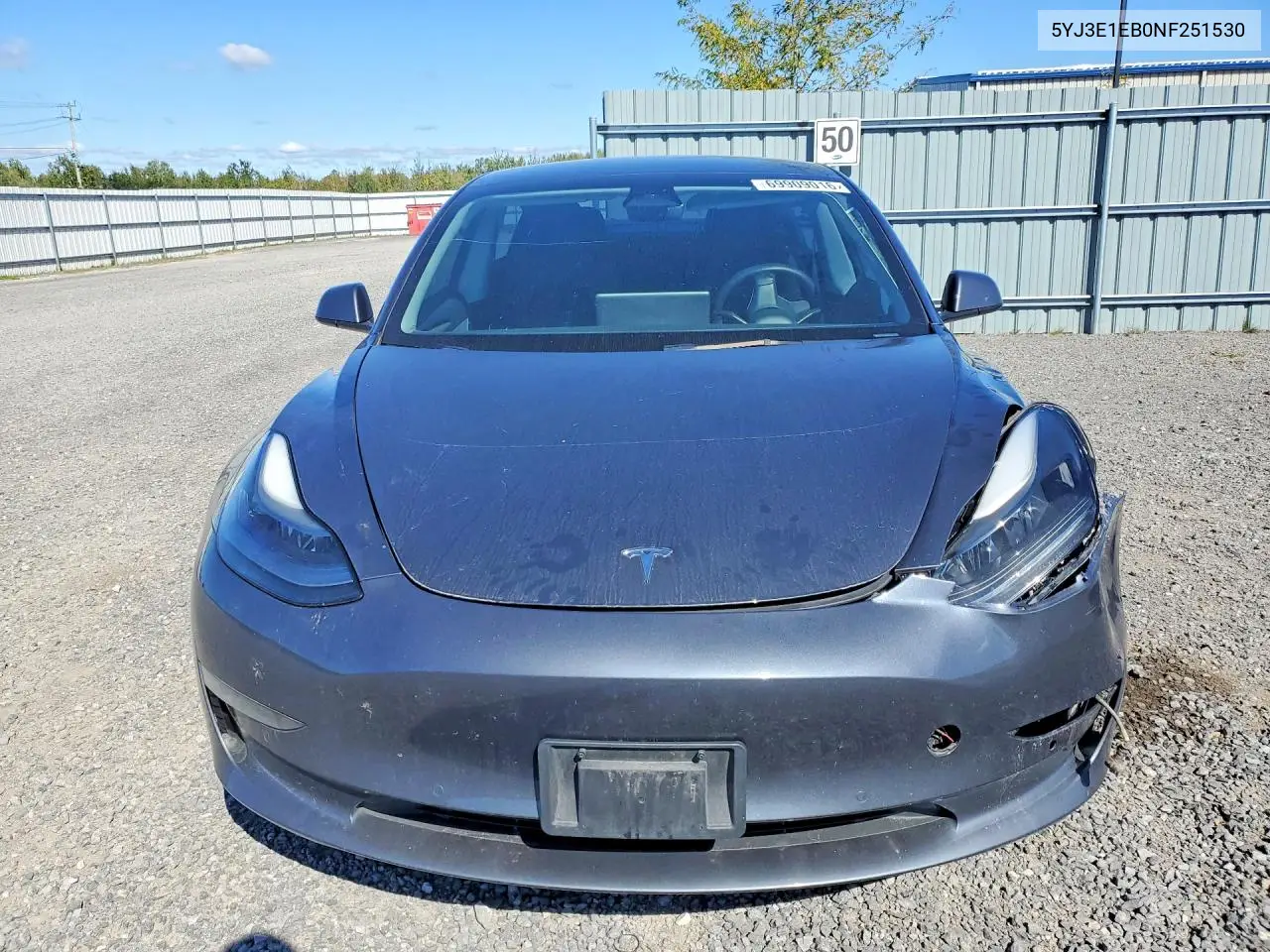 2022 TESLA MODEL 3 VIN 5YJ3E1EB0NF251530 — фото 5