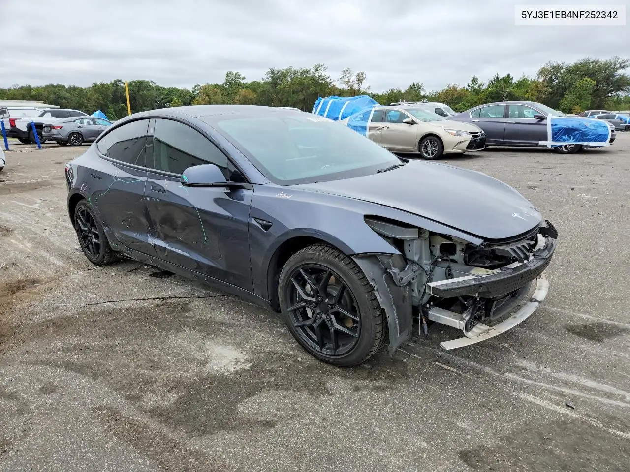 2022 TESLA MODEL 3 VIN 5YJ3E1EB4NF252342 — фото 4