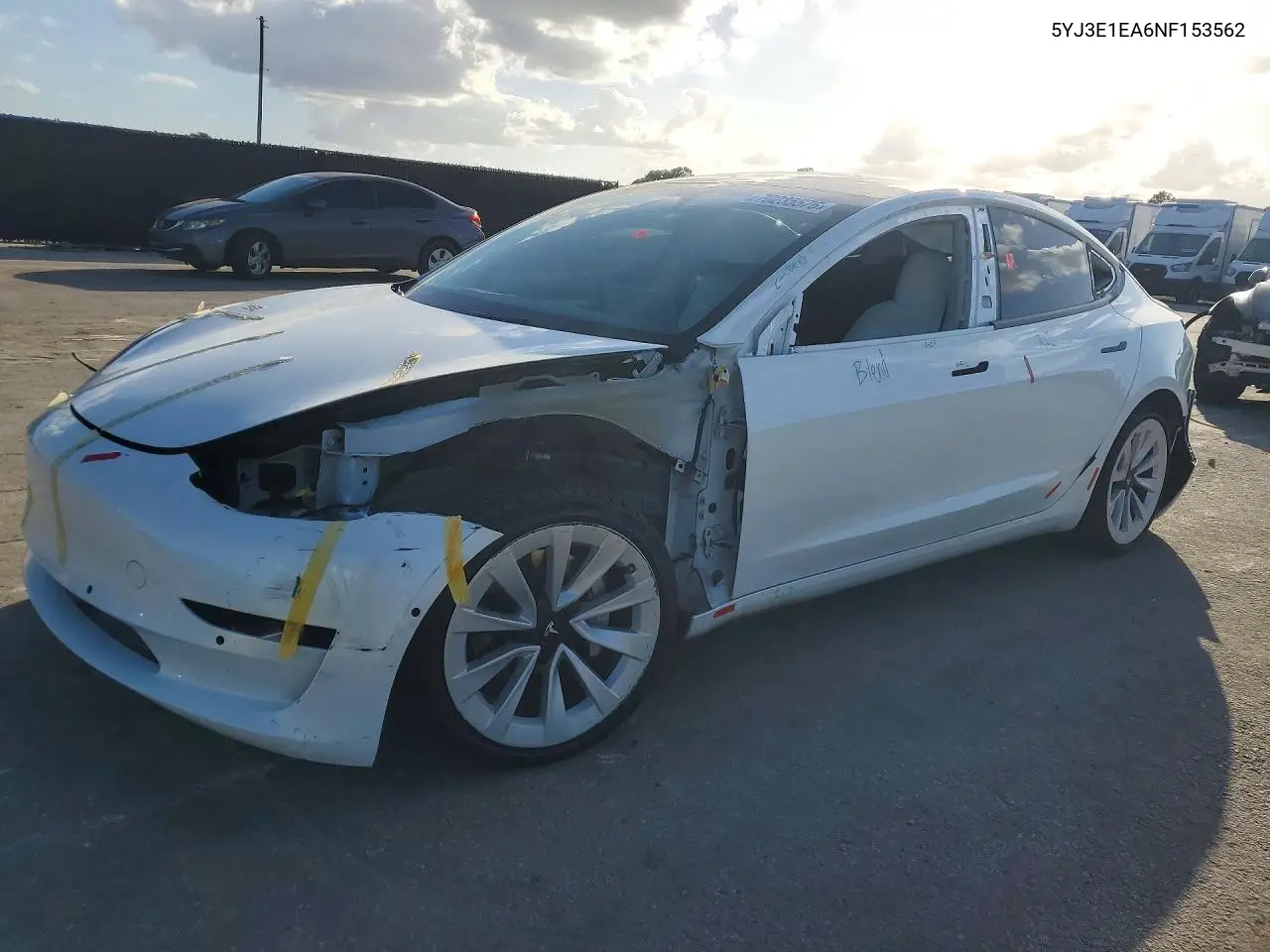 TESLA MODEL 3 2022, VIN 5YJ3E1EA6NF153562
