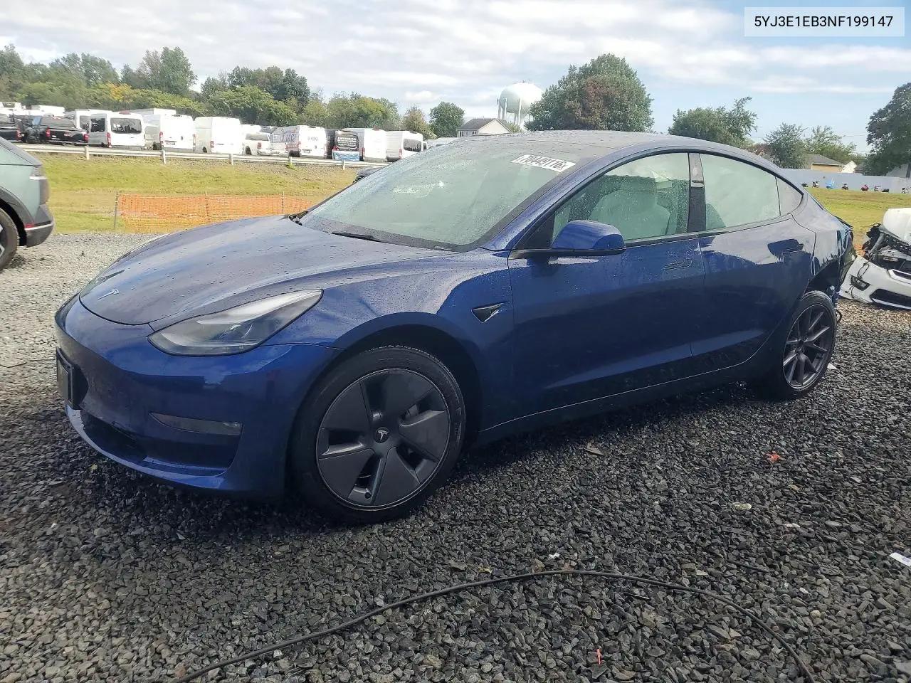 TESLA MODEL 3 2022, VIN 5YJ3E1EB3NF199147