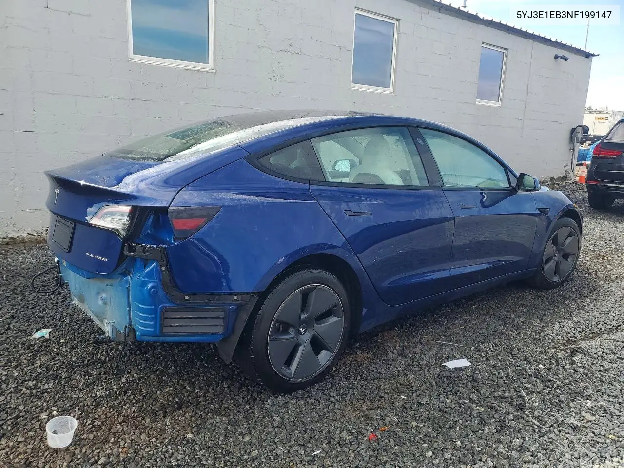 2022 TESLA MODEL 3 VIN 5YJ3E1EB3NF199147 — фото 3
