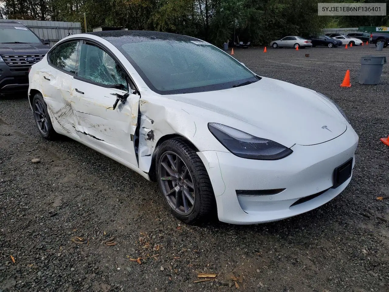 2022 TESLA MODEL 3 VIN 5YJ3E1EB6NF136401 — фото 4