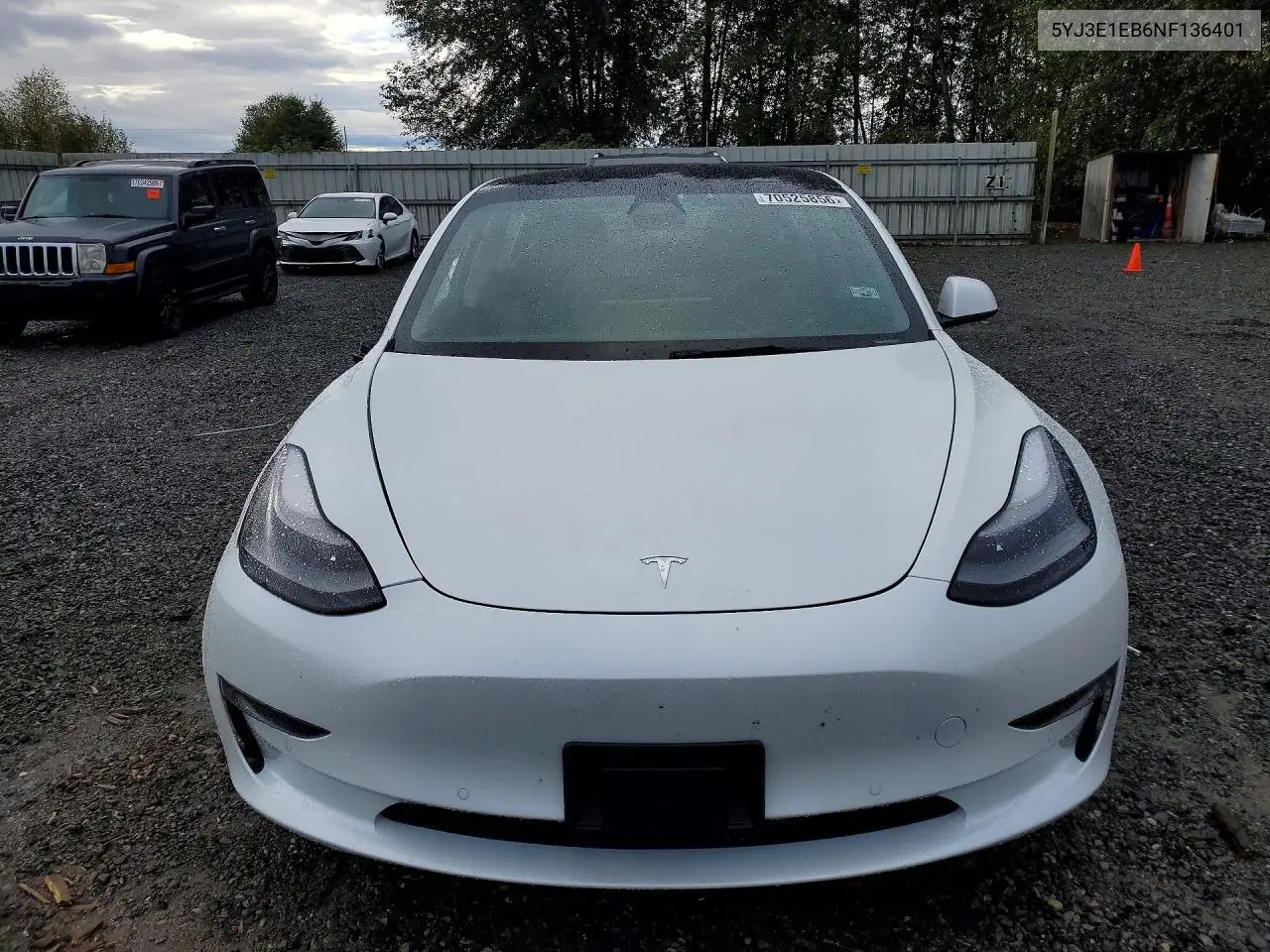 2022 TESLA MODEL 3 VIN 5YJ3E1EB6NF136401 — фото 5