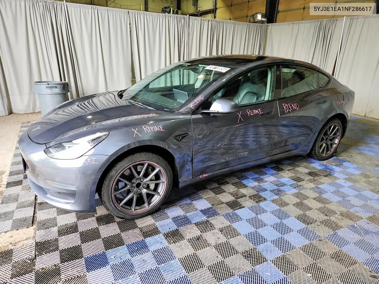 TESLA MODEL 3 2022, VIN 5YJ3E1EA1NF286617
