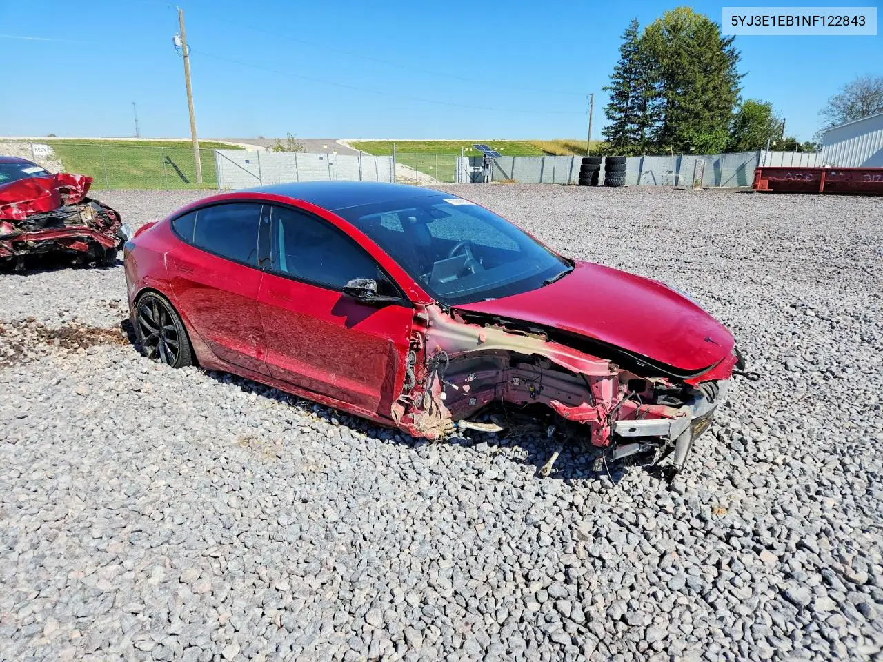 2022 TESLA MODEL 3 VIN 5YJ3E1EB1NF122843 — фото 4