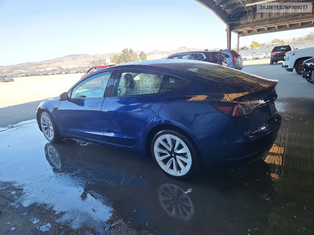 2022 TESLA MODEL 3 VIN 5YJ3E1EB7NF305017 — фото 2