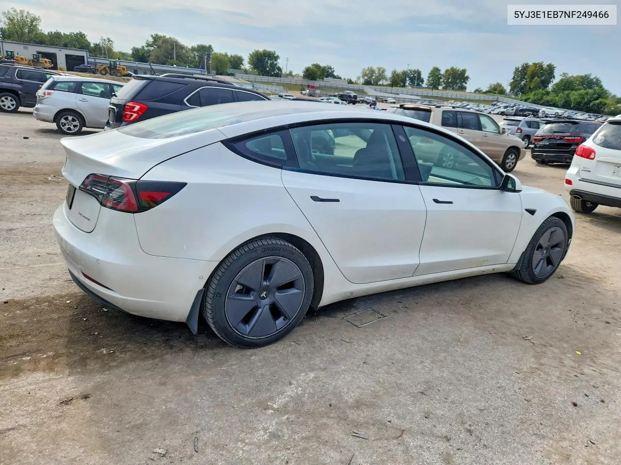 2022 TESLA MODEL 3 VIN 5YJ3E1EB7NF249466 — фото 3