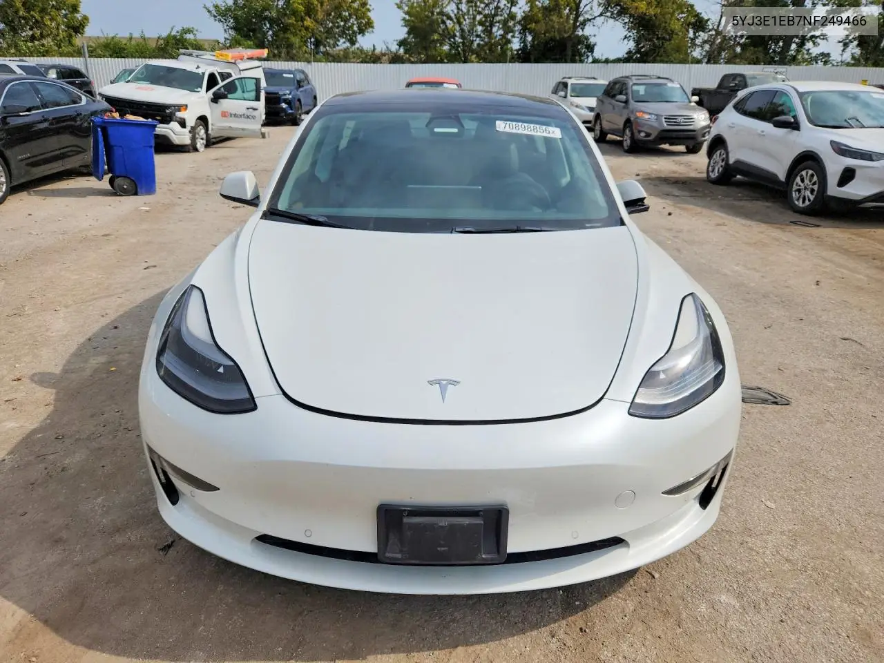 2022 TESLA MODEL 3 VIN 5YJ3E1EB7NF249466 — фото 5