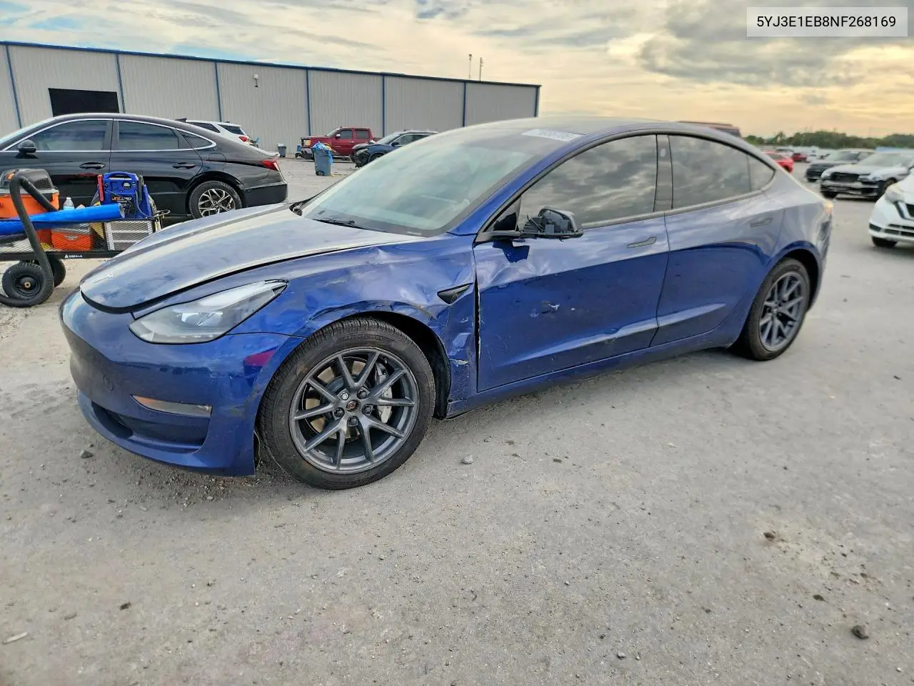 TESLA MODEL 3 2022, VIN 5YJ3E1EB8NF268169