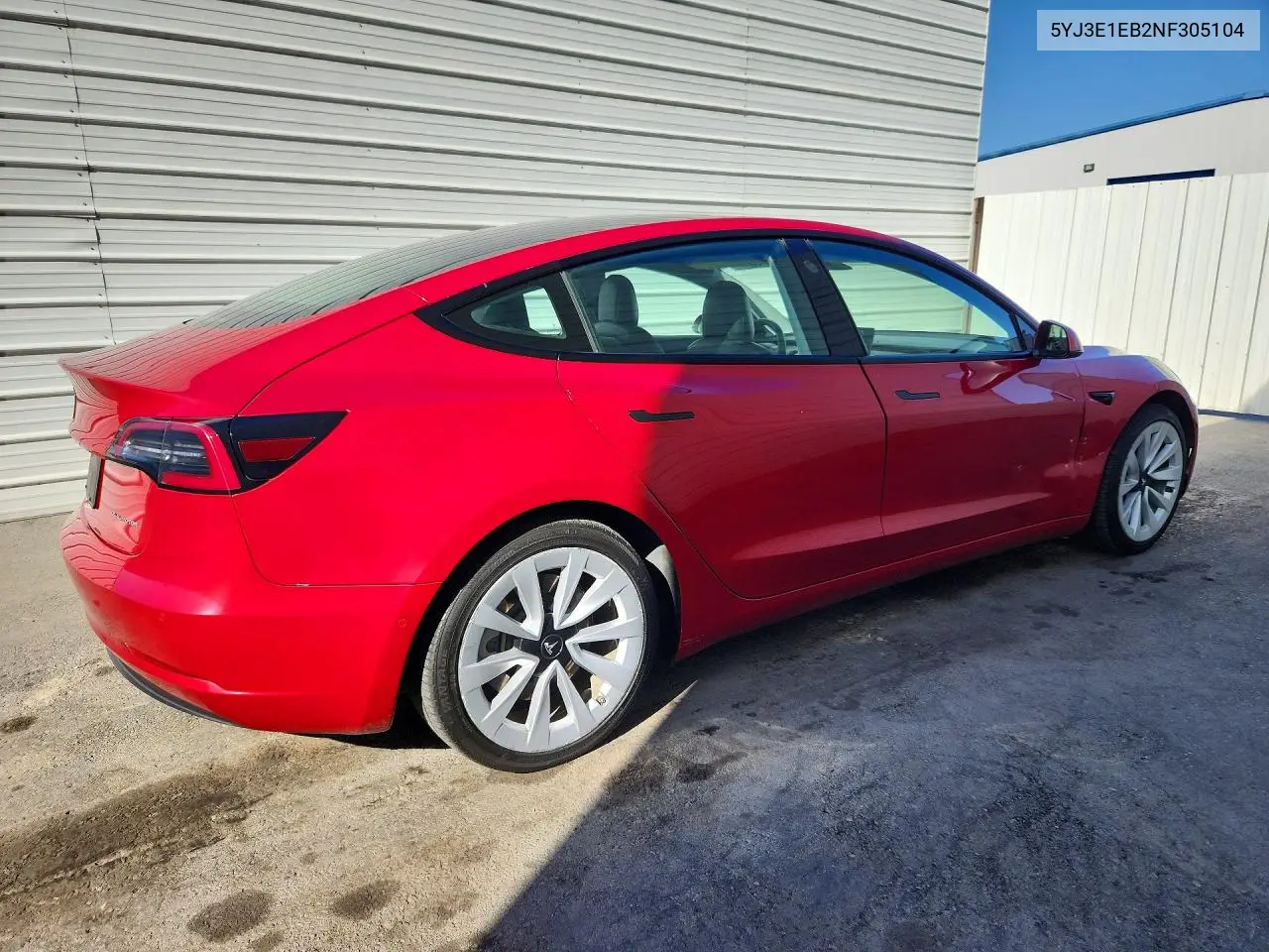 2022 TESLA MODEL 3 VIN 5YJ3E1EB2NF305104 — фото 3
