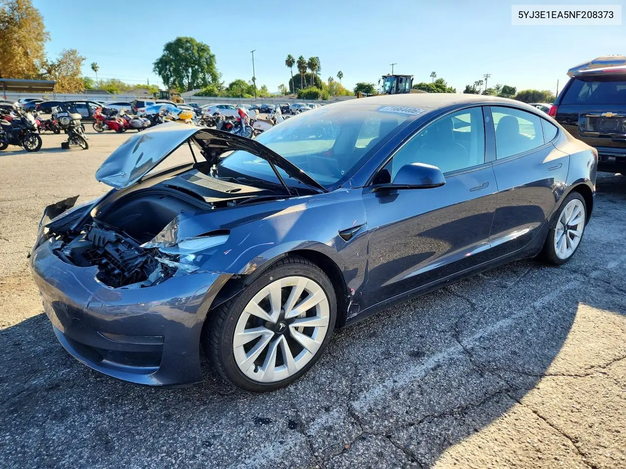 TESLA MODEL 3 2022, VIN 5YJ3E1EA5NF208373