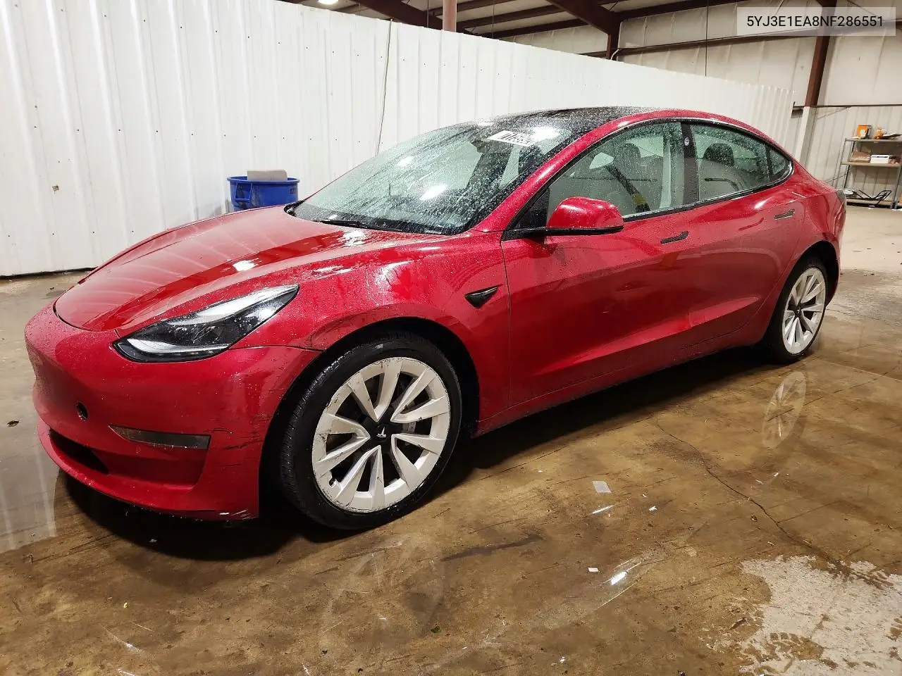 TESLA MODEL 3 2022, VIN 5YJ3E1EA8NF286551
