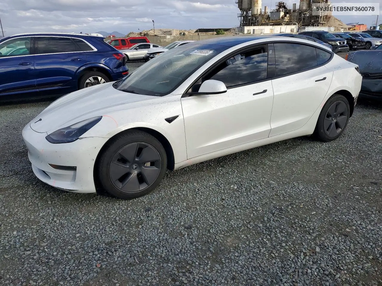 TESLA MODEL 3 2022, VIN 5YJ3E1EB5NF360078
