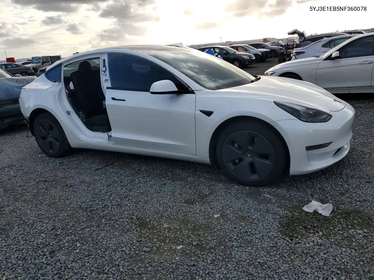 2022 TESLA MODEL 3 VIN 5YJ3E1EB5NF360078 — фото 4