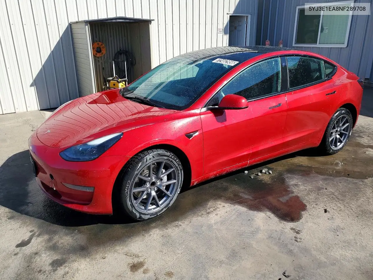 TESLA MODEL 3 2022, VIN 5YJ3E1EA8NF289708