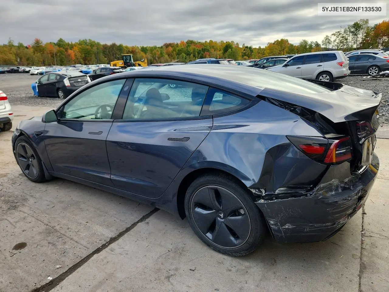 2022 TESLA MODEL 3 VIN 5YJ3E1EB2NF133530 — фото 2