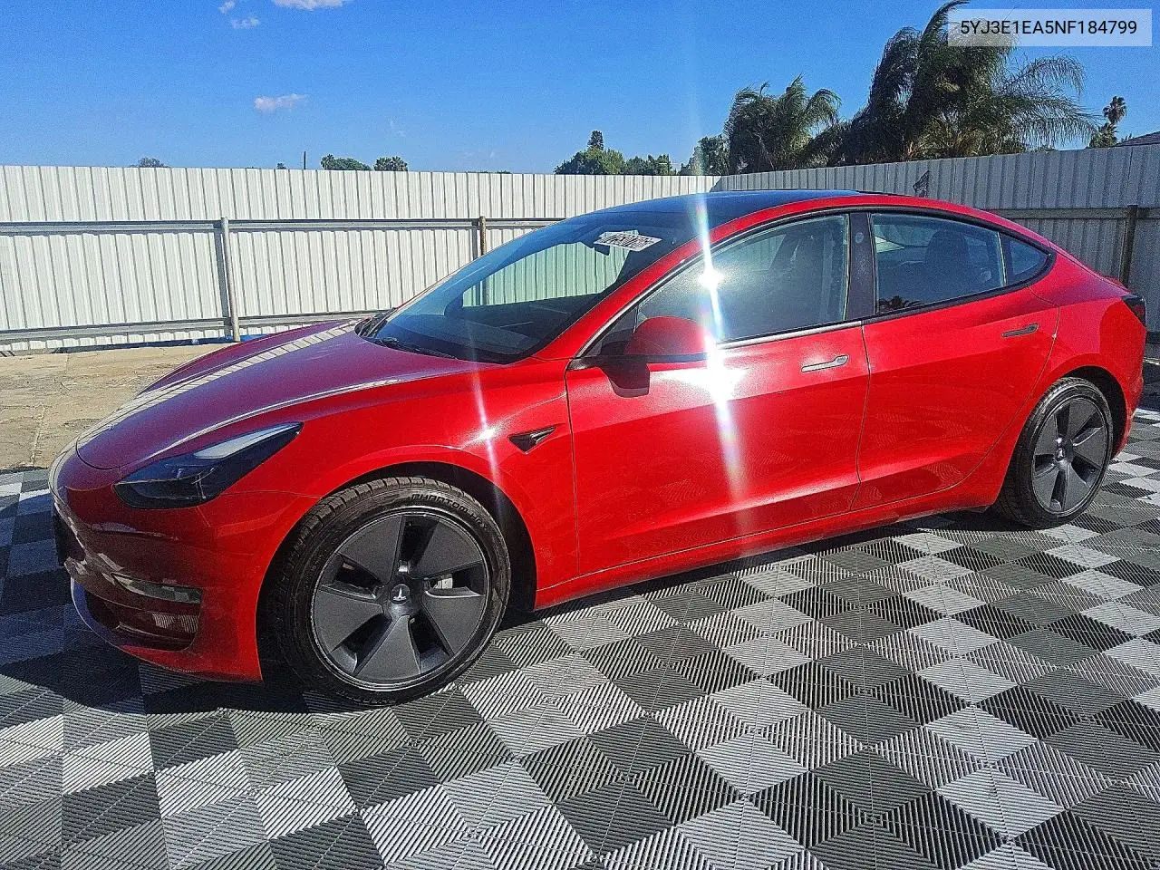 TESLA MODEL 3 2022, VIN 5YJ3E1EA5NF184799