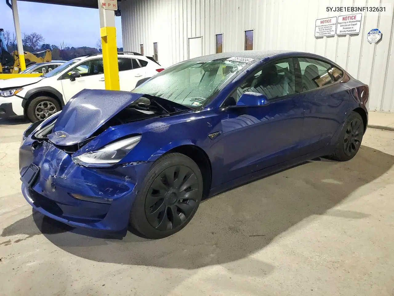 TESLA MODEL 3 2022, VIN 5YJ3E1EB3NF132631