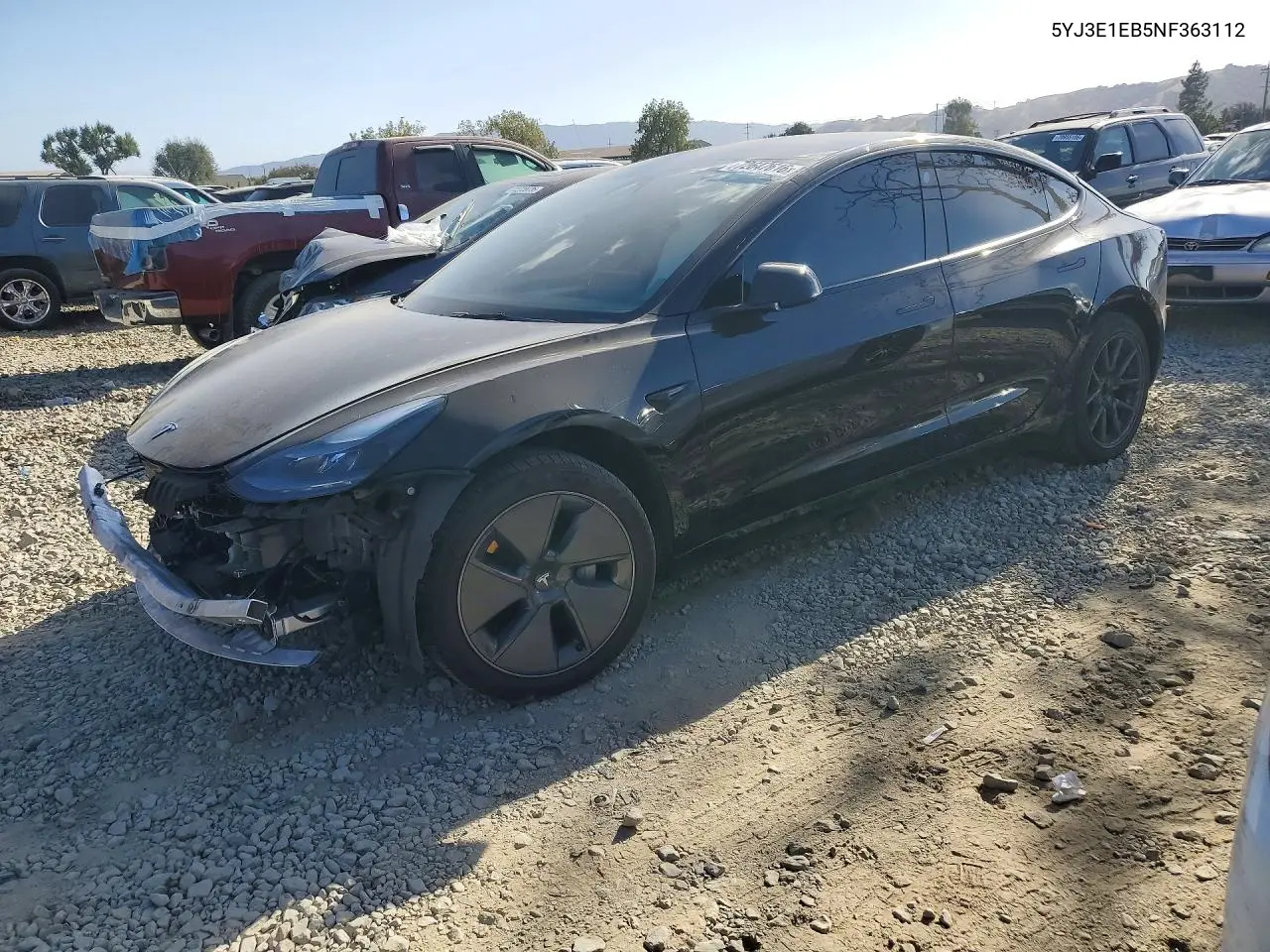 TESLA MODEL 3 2022, VIN 5YJ3E1EB5NF363112