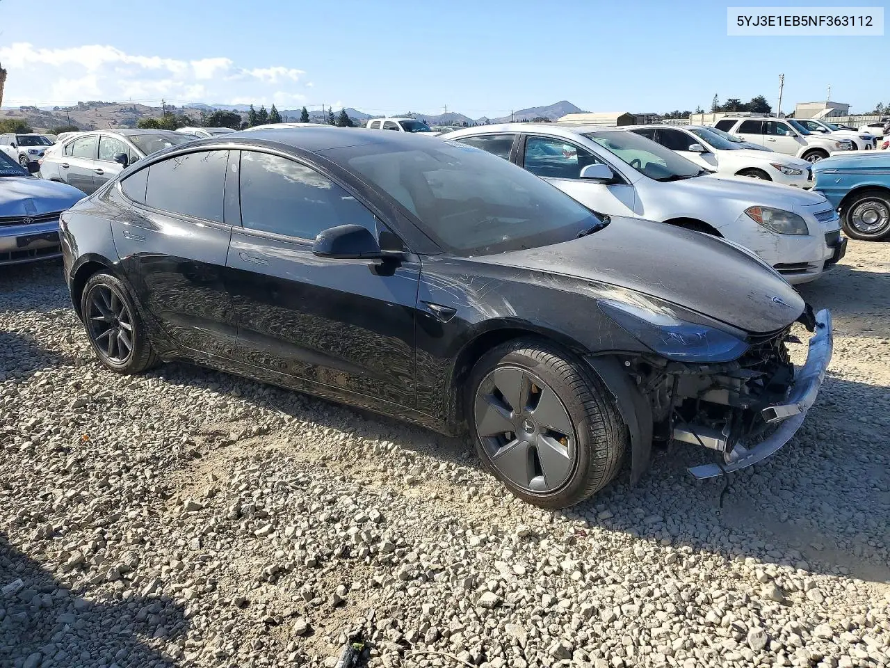 2022 TESLA MODEL 3 VIN 5YJ3E1EB5NF363112 — фото 4