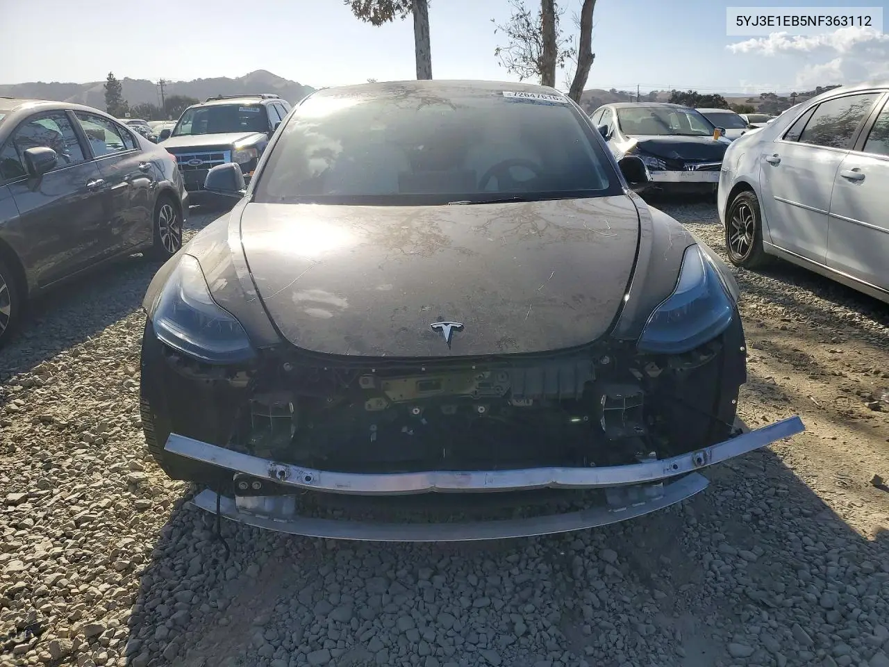 2022 TESLA MODEL 3 VIN 5YJ3E1EB5NF363112 — фото 5