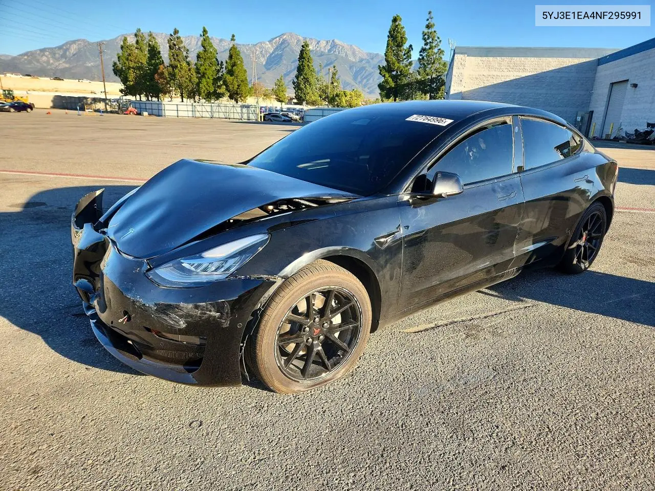 TESLA MODEL 3 2022, VIN 5YJ3E1EA4NF295991