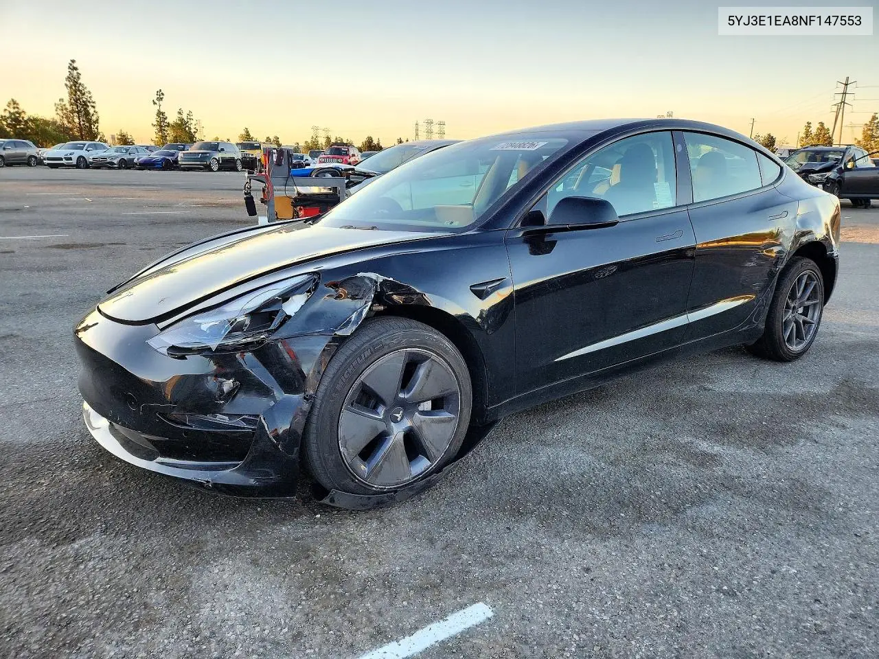 TESLA MODEL 3 2022, VIN 5YJ3E1EA8NF147553