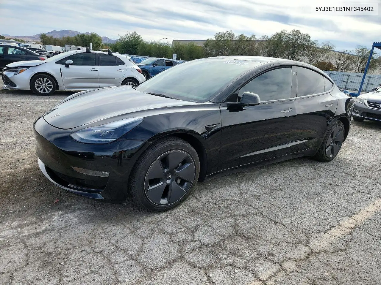 TESLA MODEL 3 2022, VIN 5YJ3E1EB1NF345402