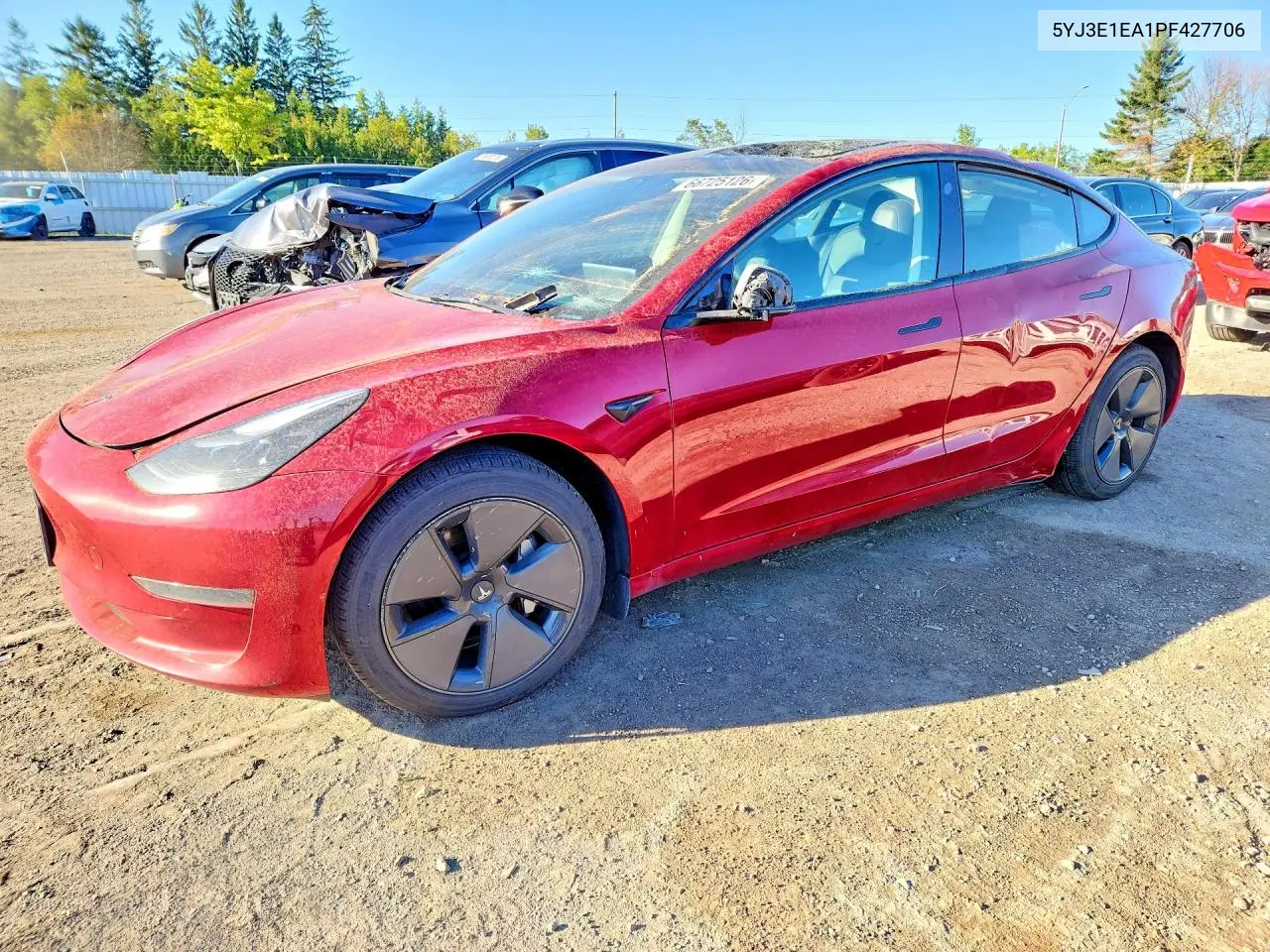 TESLA MODEL 3 2023, VIN 5YJ3E1EA1PF427706