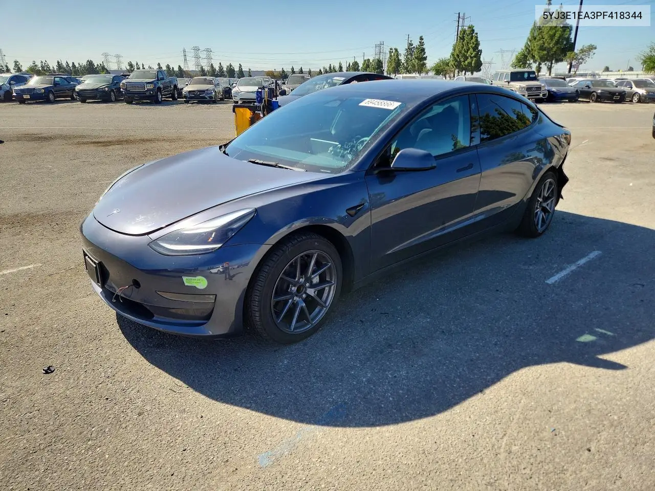 TESLA MODEL 3 2023, VIN 5YJ3E1EA3PF418344