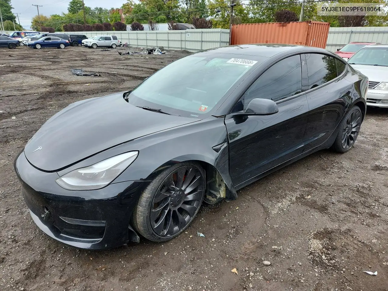 TESLA MODEL 3 2023, VIN 5YJ3E1EC9PF618064
