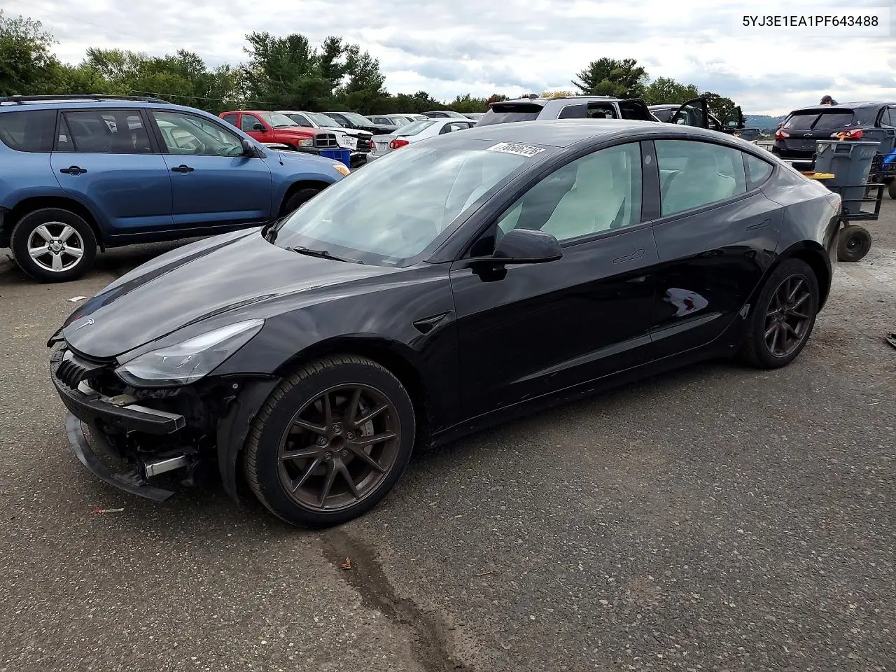 TESLA MODEL 3 2023, VIN 5YJ3E1EA1PF643488