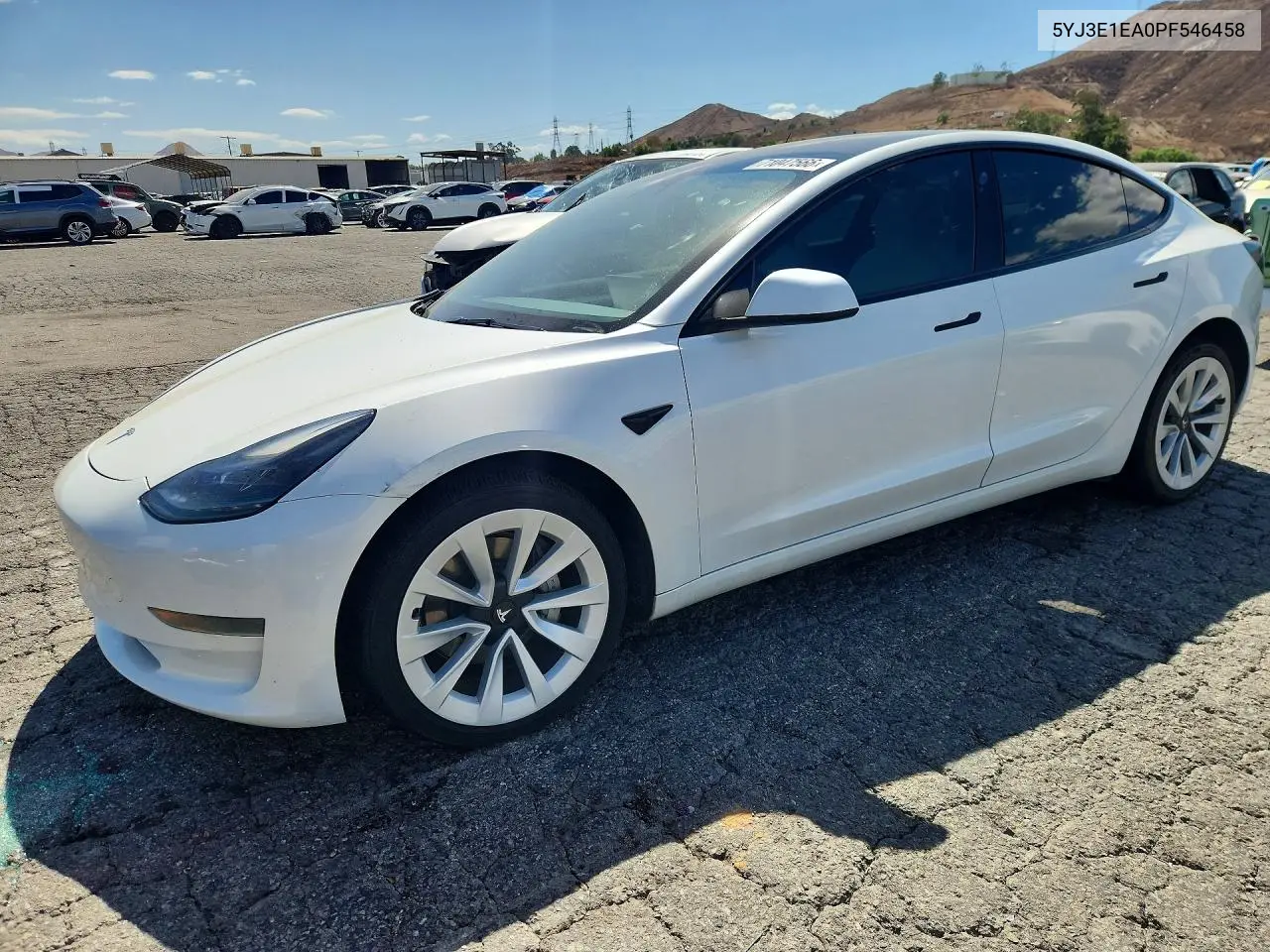 TESLA MODEL 3 2023, VIN 5YJ3E1EA0PF546458