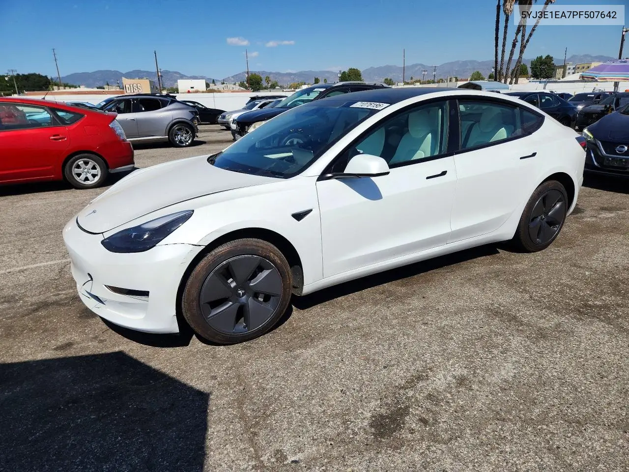 TESLA MODEL 3 2023, VIN 5YJ3E1EA7PF507642