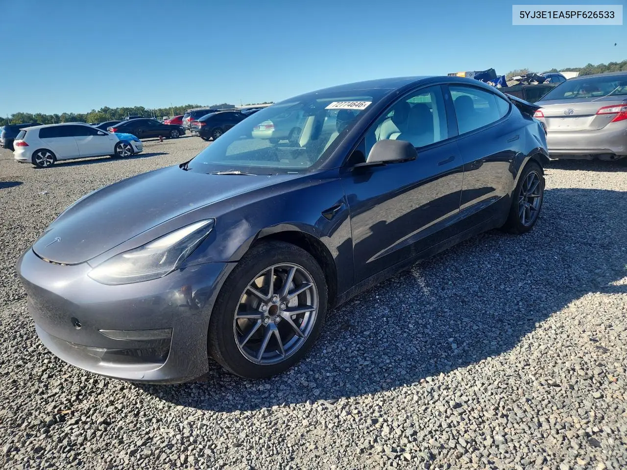 TESLA MODEL 3 2023, VIN 5YJ3E1EA5PF626533
