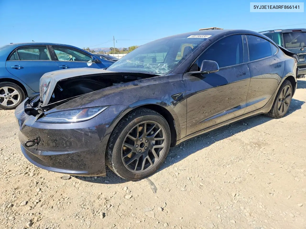 TESLA MODEL 3 2024, VIN 5YJ3E1EA0RF866141