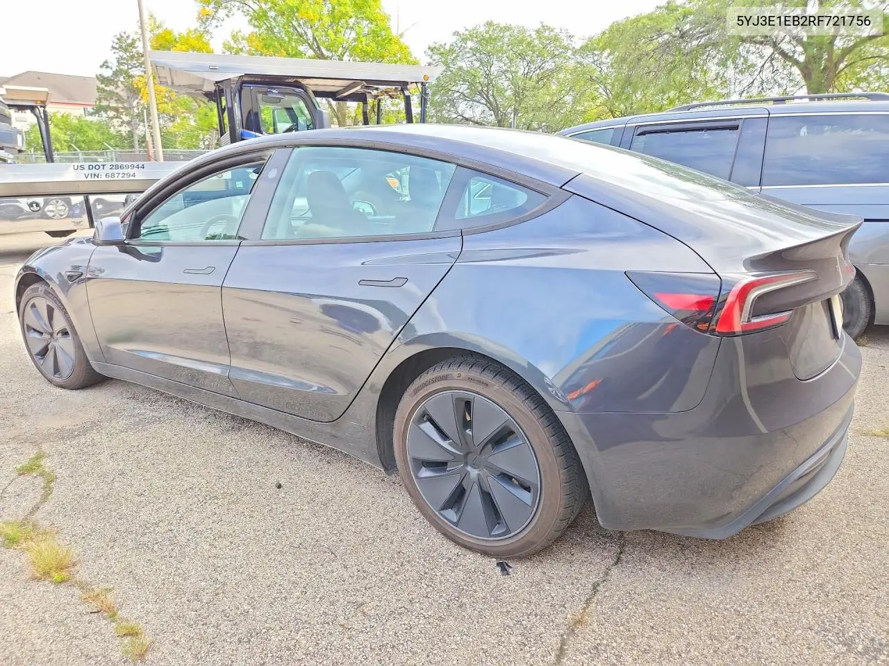 2024 TESLA MODEL 3 VIN 5YJ3E1EB2RF721756 — фото 2