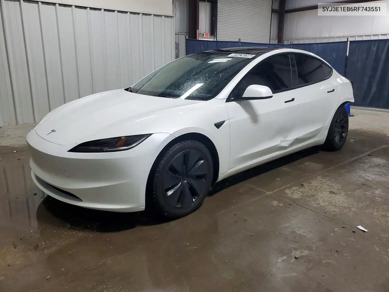 TESLA MODEL 3 2024, VIN 5YJ3E1EB6RF743551