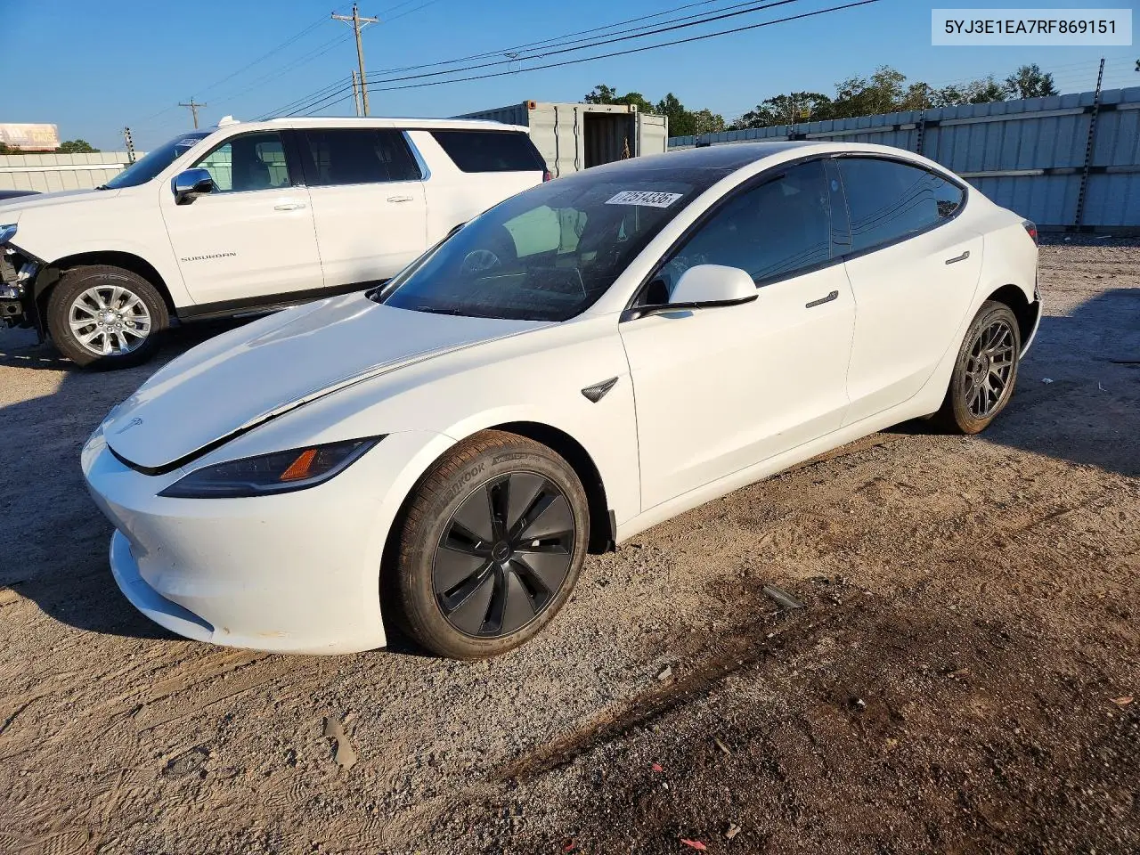 TESLA MODEL 3 2024, VIN 5YJ3E1EA7RF869151
