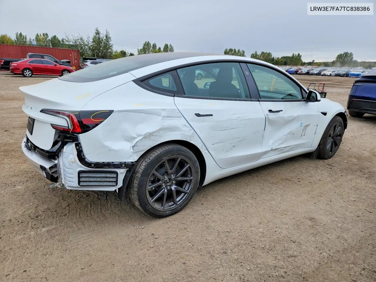 2026 TESLA MODEL 3 VIN LRW3E7FA7TC838386 — фото 3
