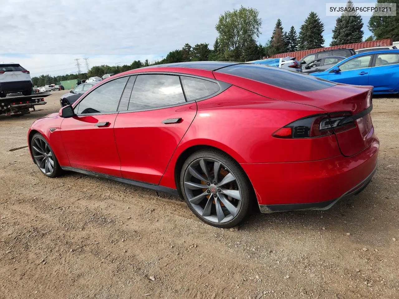 2012 TESLA MODEL S VIN 5YJSA2AP6CFP01211 — фото 2