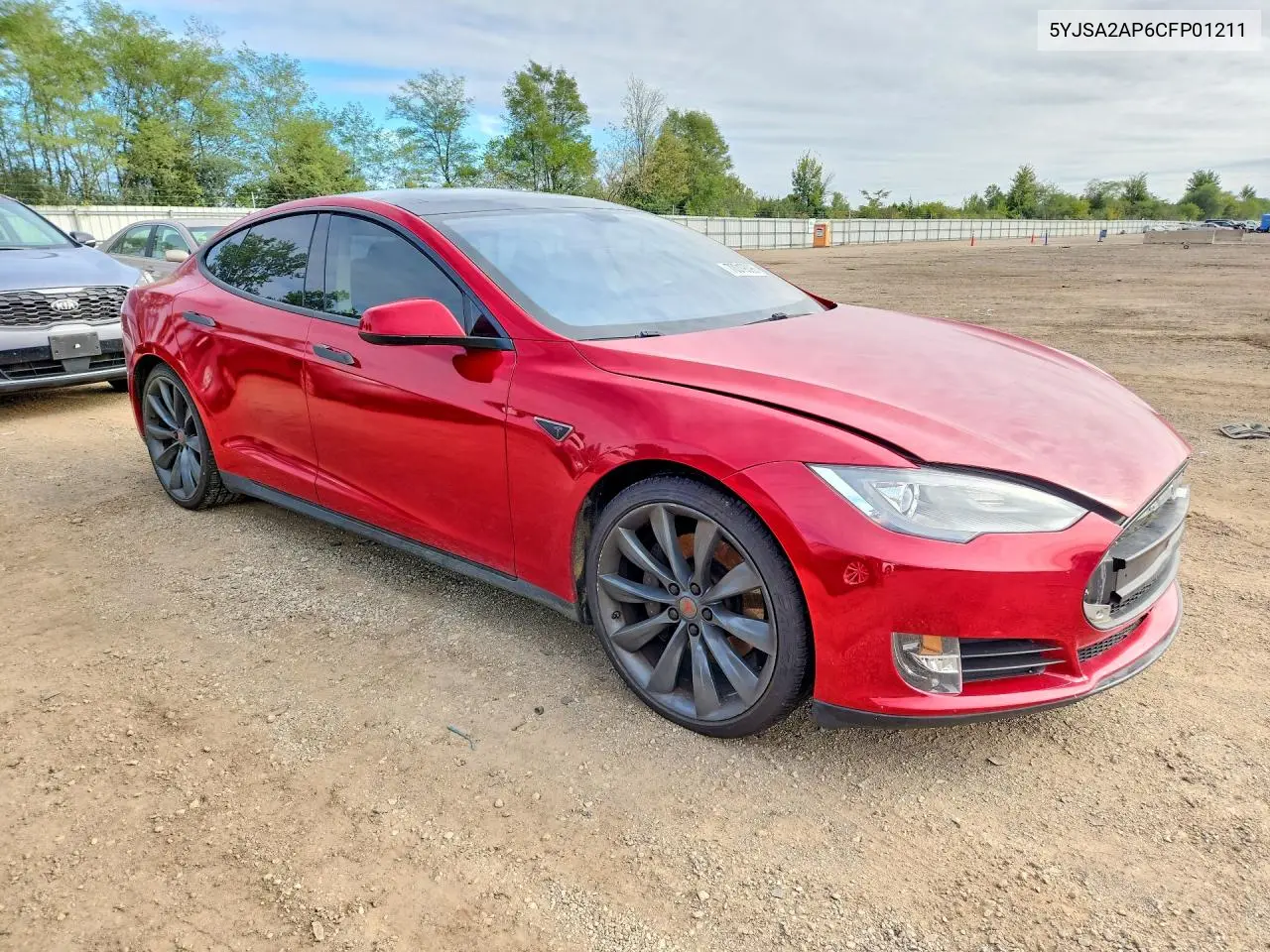 2012 TESLA MODEL S VIN 5YJSA2AP6CFP01211 — фото 4