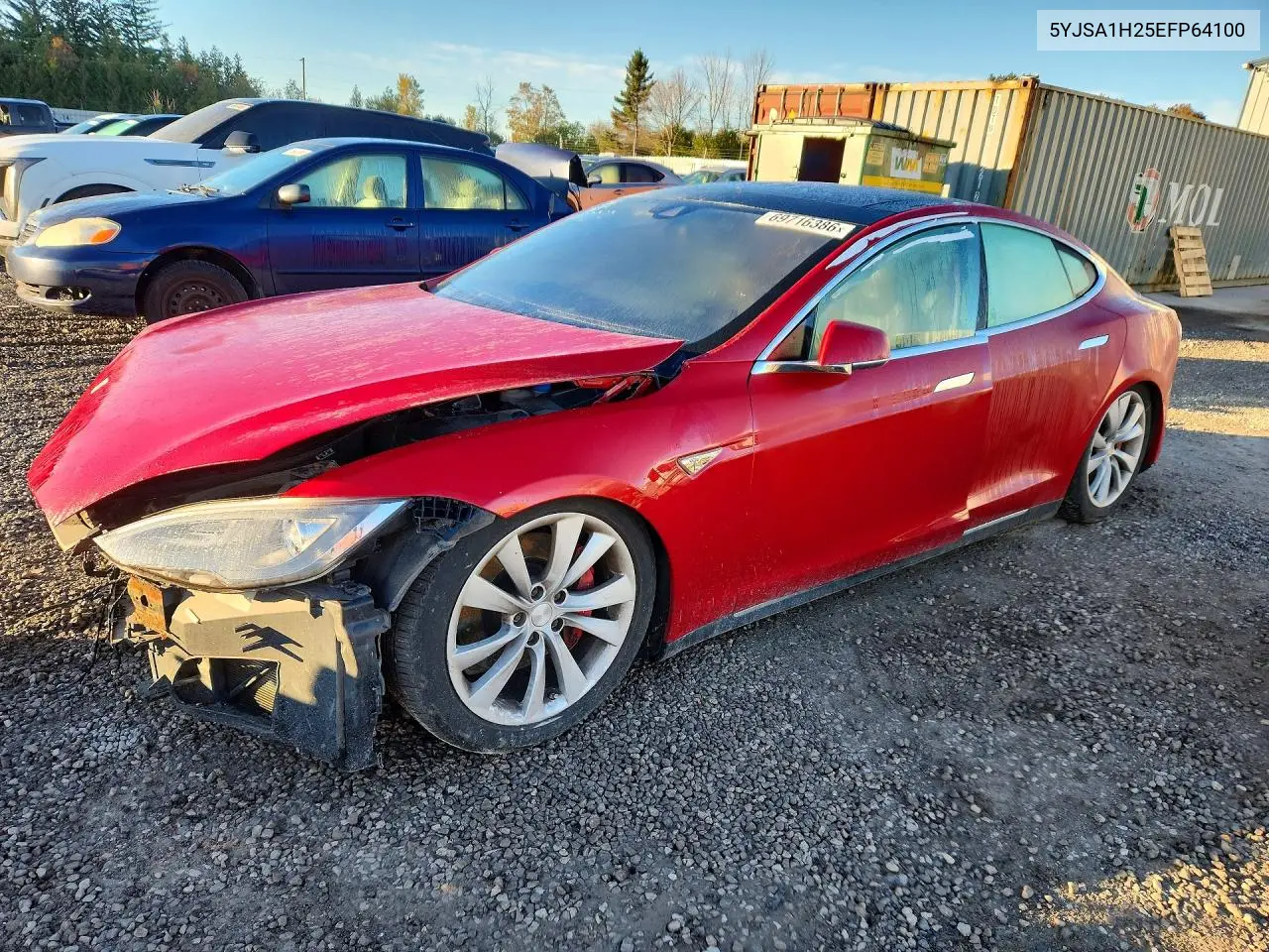 TESLA MODEL S 2014, VIN 5YJSA1H25EFP64100