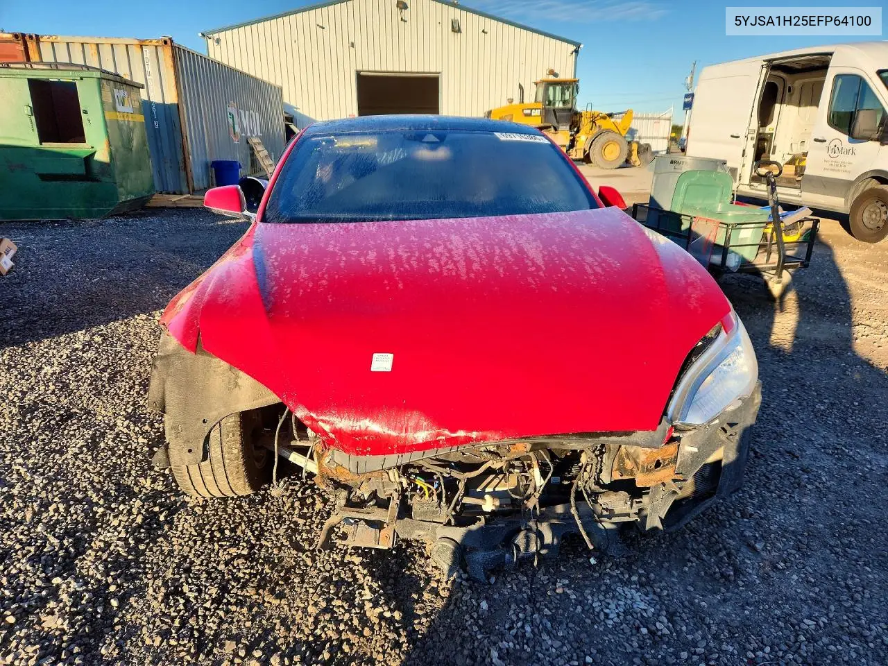 2014 TESLA MODEL S VIN 5YJSA1H25EFP64100 — фото 5