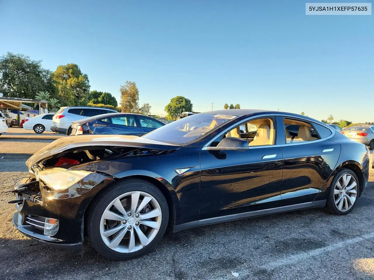 TESLA MODEL S 2014, VIN 5YJSA1H1XEFP57635