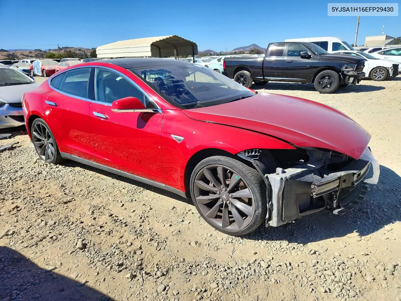 2014 TESLA MODEL S VIN 5YJSA1H16EFP29430 — фото 4